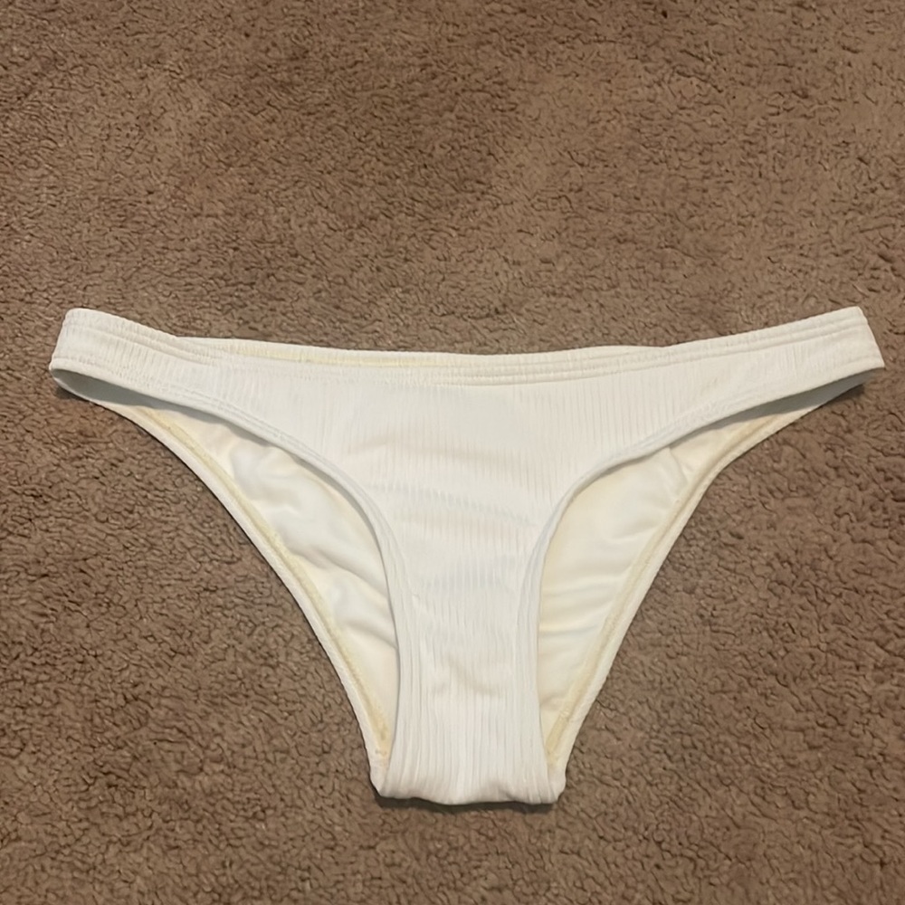 white bikini bottom